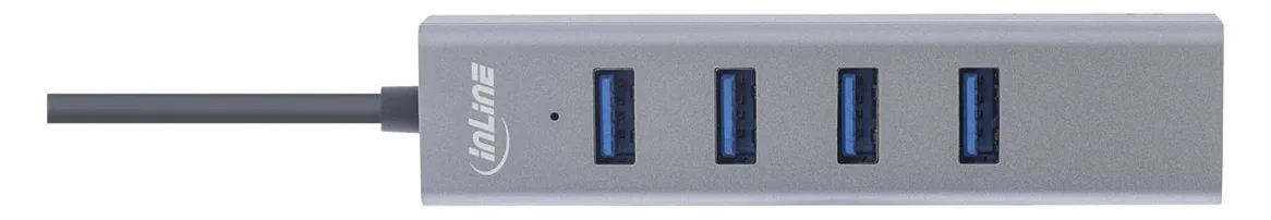 InLine USB-C 3.2 Multi Hub (4x USB-A 5Gb/s) - OTG - Aluminiumgehäuse, Ansicht 5