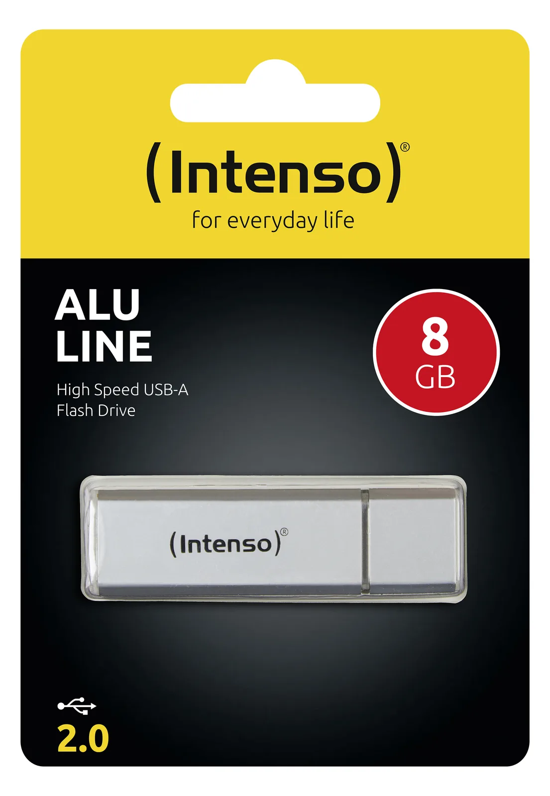 Intenso Alu Line - USB-Flash-Laufwerk - 8 GB - Silber, Ansicht 3