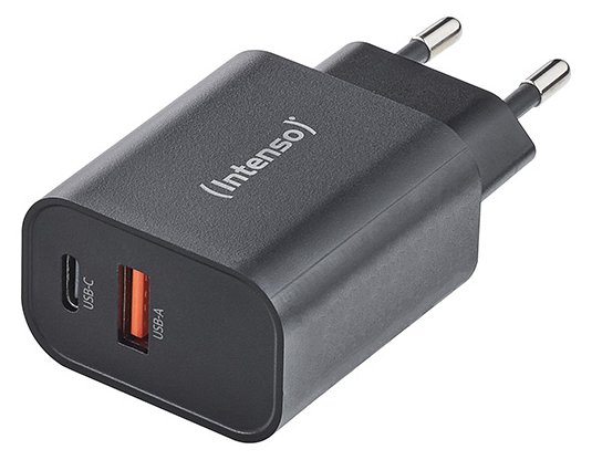 Intenso W30AC black Adapter 30 W USB-A USB-C Schwarz