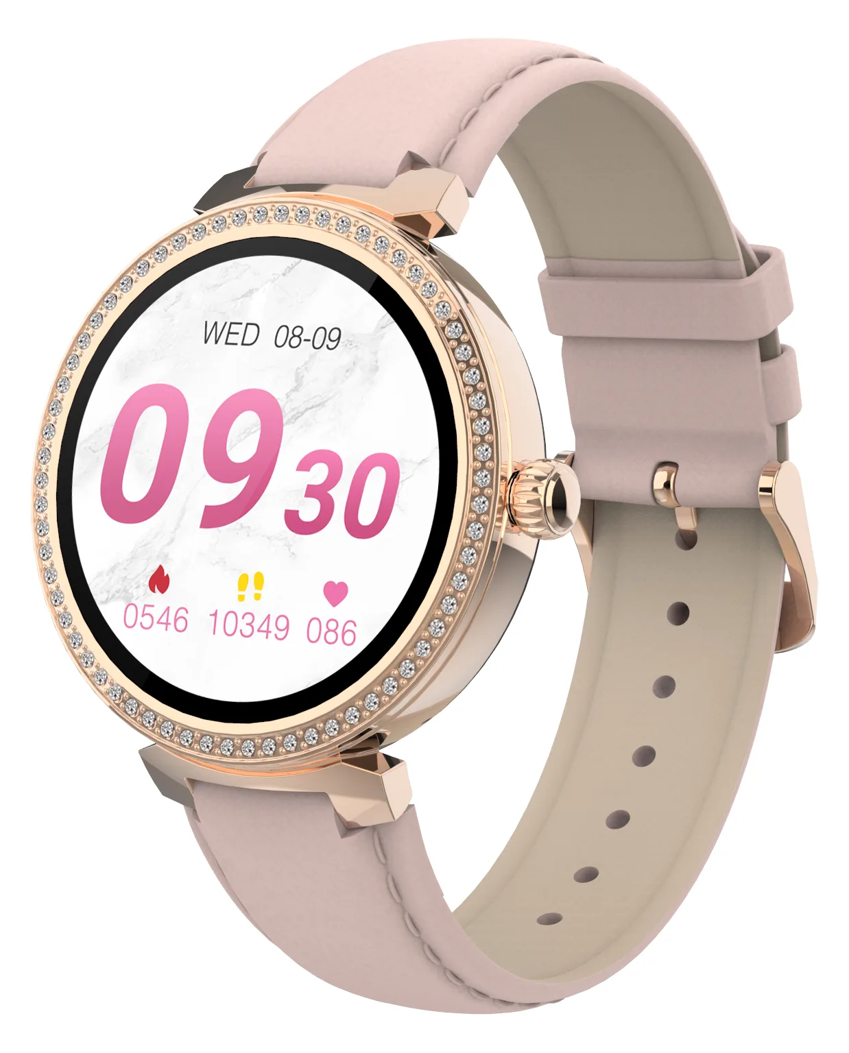 Inter Sales DENVER SWC-342 - Intelligente Uhr mit Riemen - Rose - Anzeige 3 cm (1.2), Ansicht 4