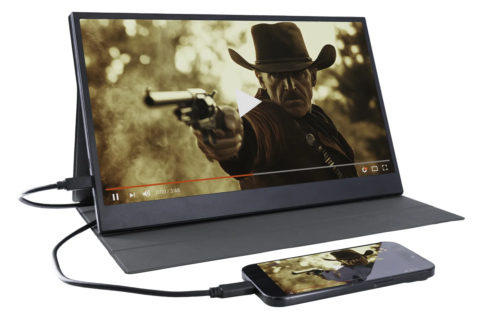 Inter Sales PMO-15604 Port. Monitor FHD 15.6 - Flachbildschirm (TFT/LCD) - 39,6 cm, Ansicht 2