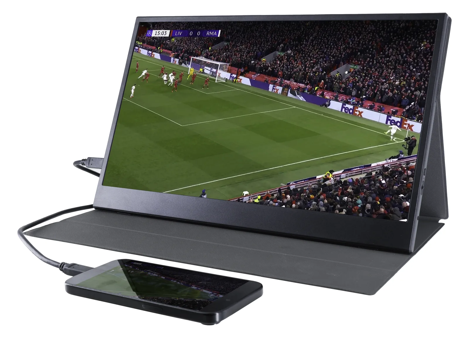 Inter Sales PMO-15604 Port. Monitor FHD 15.6 - Flachbildschirm (TFT/LCD) - 39,6 cm, Ansicht 3
