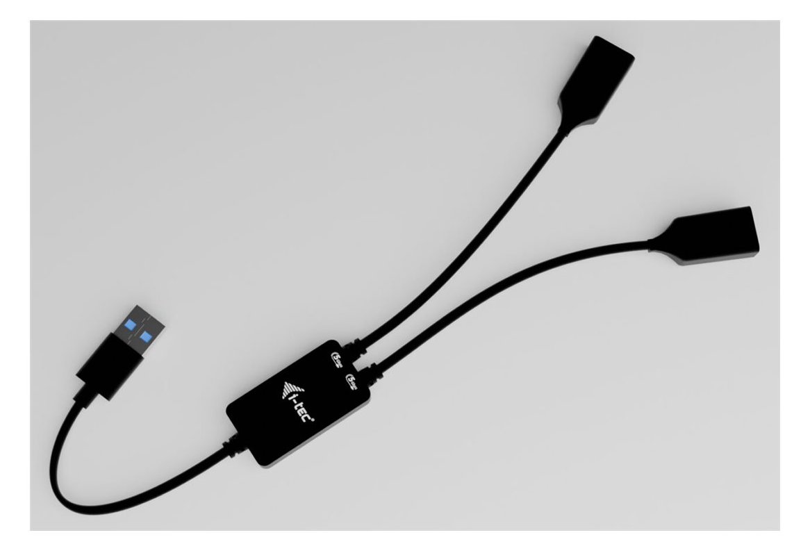 i-tec Hub - USB-A-Kabel - 2 x USB 3.2 Gen 1