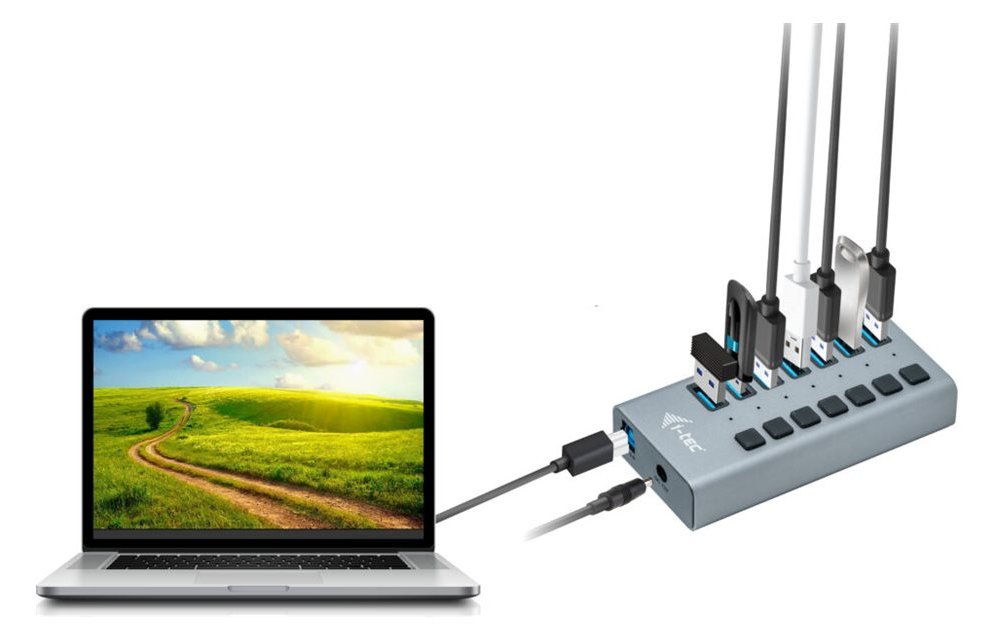 i-tec USB 3.0 Charging HUB 7 port + Power Adapter 36 W