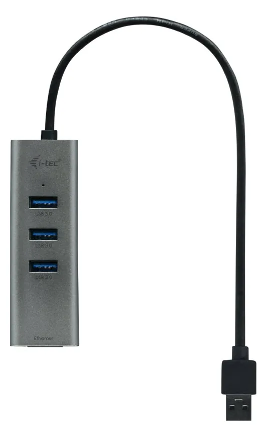 i-tec USB 3.0 Metal 3-Port - Hub - 3 x SuperSpeed USB 3.0 + 1 x 10/100/1000, Ansicht 2