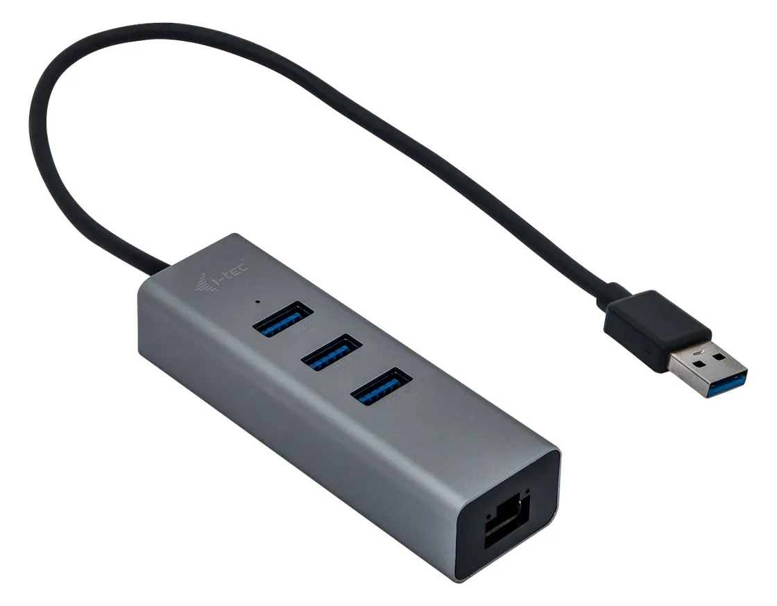 i-tec USB 3.0 Metal 3-Port - Hub - 3 x SuperSpeed USB 3.0 + 1 x 10/100/1000, Ansicht 3