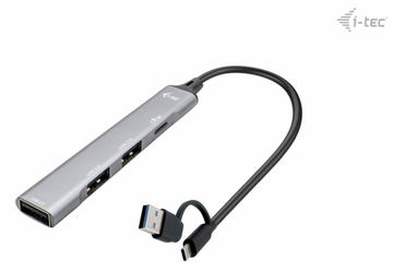 i-tec USB-A/USB-C Metal HUB 1x USB-C 3.1+ 3x USB 2.0 von LumaTech
