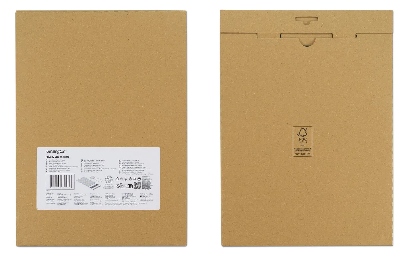 Kensington Blickschutzfilter für Notebook - 2-Wege - entfernbar - 40.6 cm (16), Ansicht 2