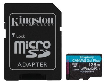 Kingston 128GB microSDXC Canvas Go Plus Gen4 200MB/s A2 U3 V30 Card+ Adapter - Micro SD - Secure Digital (SD) von LumaTech