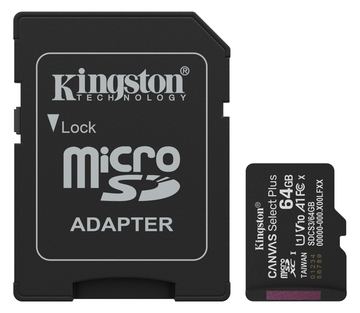 Kingston Canvas Select Plus - Flash-Speicherkarte (microSDXC-an-SD-Adapter inbegriffen) - 64 GB China, Taiwan von LumaTech