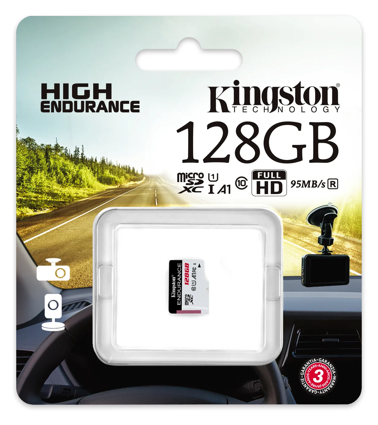 Kingston High Endurance - Flash-Speicherkarte - 128 GB, Ansicht 3