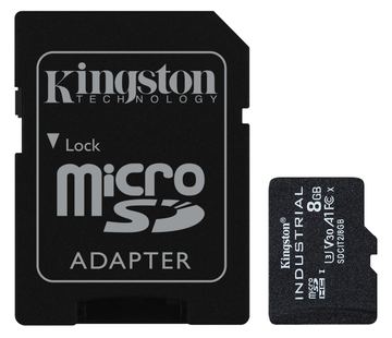 Kingston Industrial - Flash-Speicherkarte (microSDHC/SD-Adapter inbegriffen) - 8 GB von LumaTech