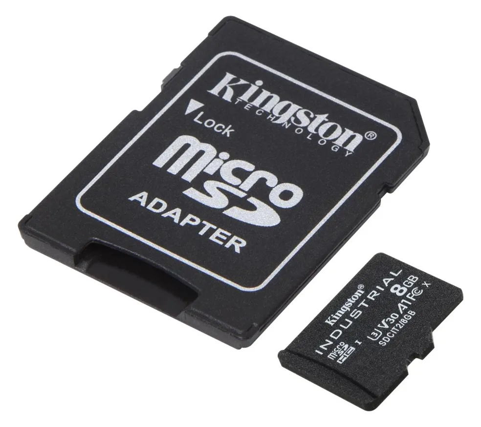 Kingston Industrial - Flash-Speicherkarte (microSDHC/SD-Adapter inbegriffen) - 8 GB, Ansicht 3