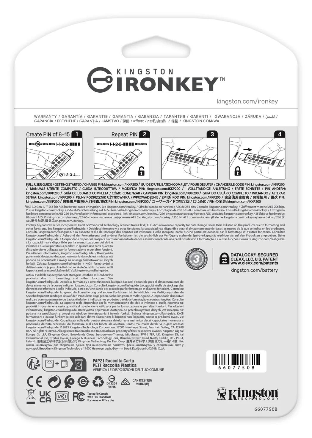 Kingston IronKey Keypad 200C - USB-Flash-Laufwerk - 32 GB, Ansicht 3