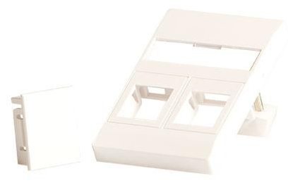 Lanview LVN126097 - Weiß - Schraubenlos - Lanview - Schlussstein-Adapterplatte - 50 mm - 75 mm