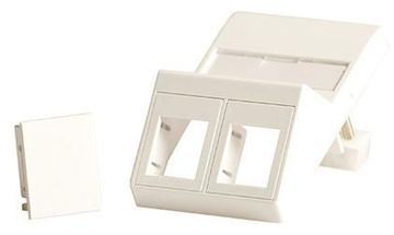 Lanview LVN126105 - Weiß - Schraubenlos - Lanview - 50x75 mm LK FUGA outlet - Schlussstein-Adapterplatte - 50 mm von LumaTech