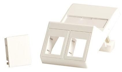 Lanview LVN126105 - Weiß - Schraubenlos - Lanview - 50x75 mm LK FUGA outlet - Schlussstein-Adapterplatte - 50 mm