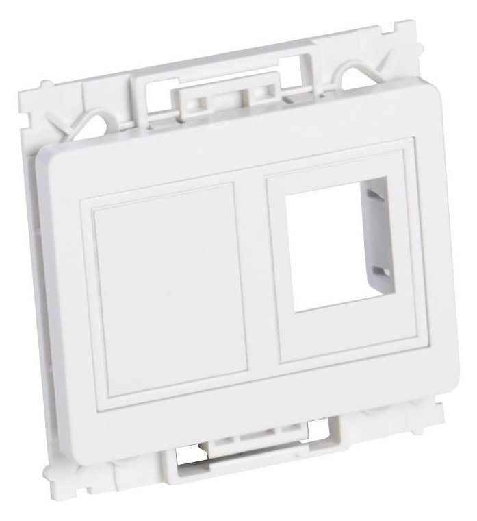 Lanview LVN126160 - Weiß - Kunststoff - Schraubenlos - Lanview - IP20 - Schlussstein-Adapterplatte