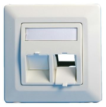 Lanview LVN126188 - Weiß - Schraubenlos - Lanview - Schlussstein-Adapterplatte - 80 mm - 80 mm von LumaTech
