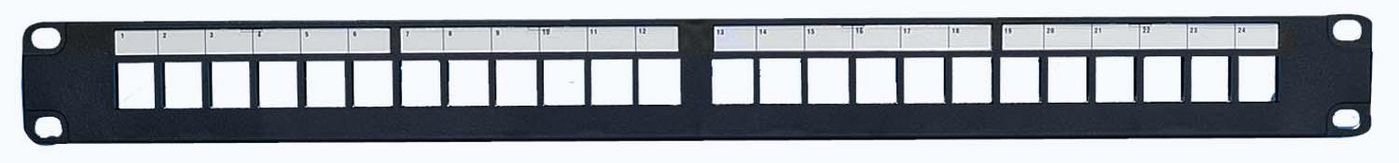 Lanview LVN127603 - RJ-45 - Cat5e - Schwarz - Stahl - Rackeinbau - 1U