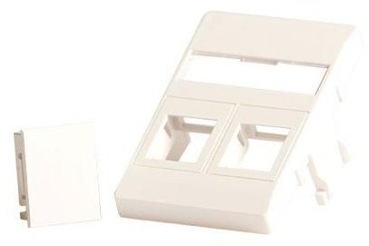 Lanview LVN127866 - Weiß - Schraubenlos - Lanview - Schlussstein-Adapterplatte - 50 mm - 75 mm
