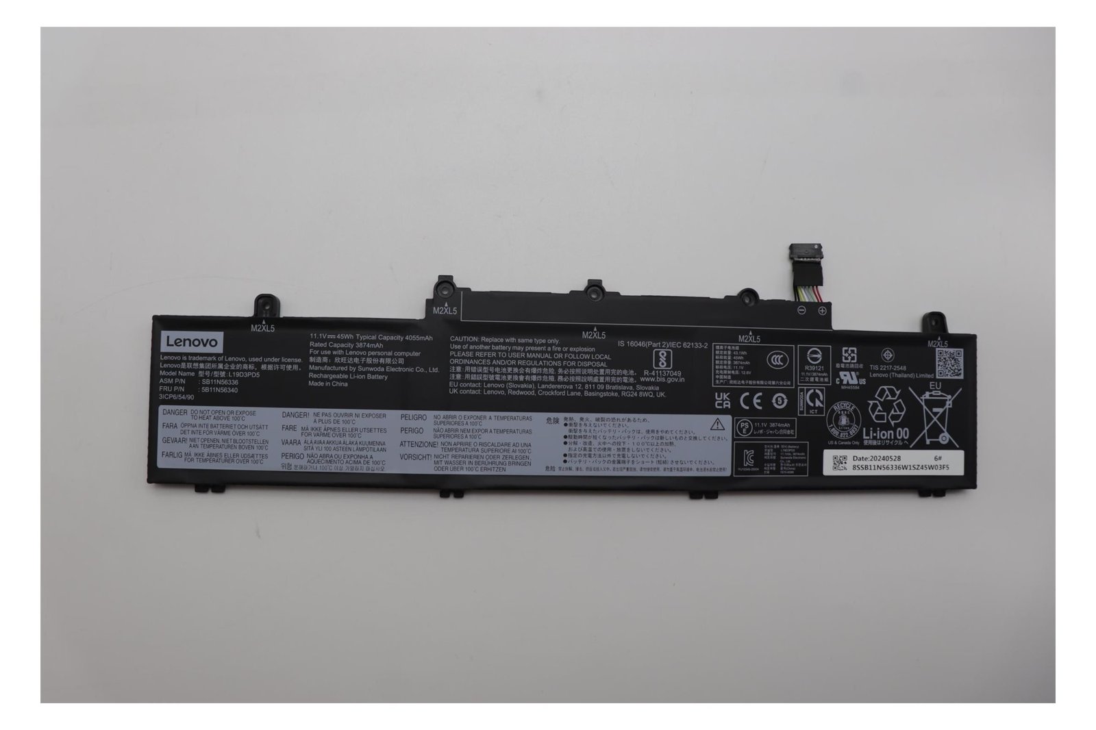 Lenovo 5B11N56340 Akku 45Wh Original - Batterie - 4.055 mAh