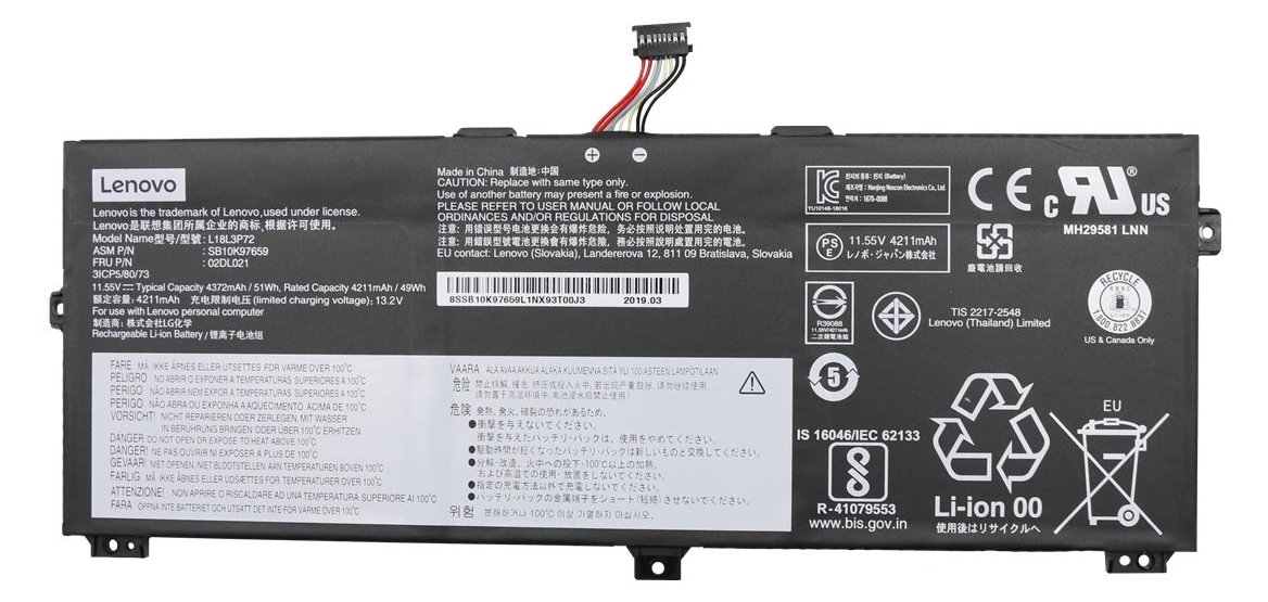 Lenovo LG Chem L18L3P72 - Laptop-Batterie - Lithium-Ionen