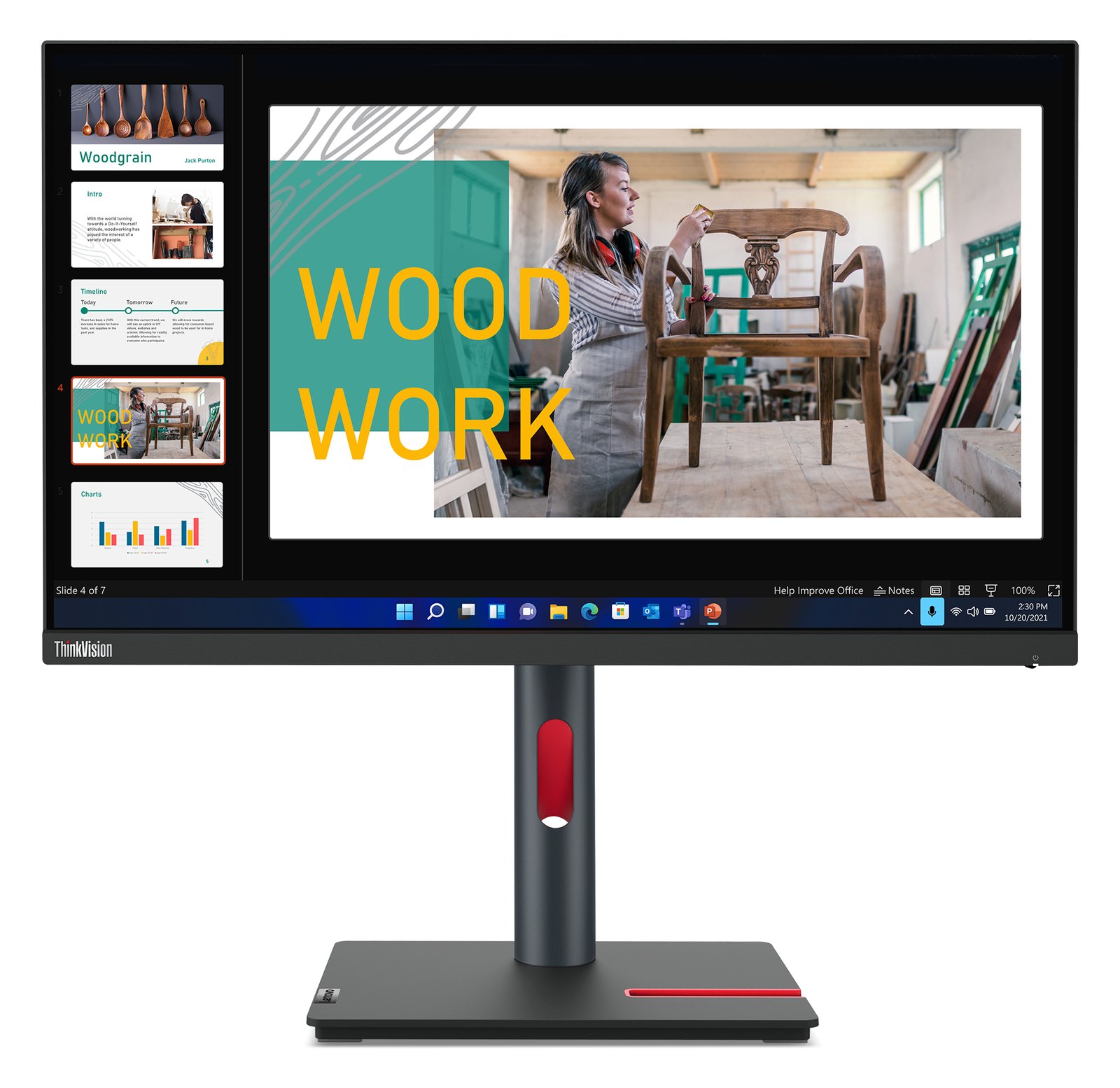 Lenovo P24q-30 - LED-Monitor - 60.5 cm (23.8)