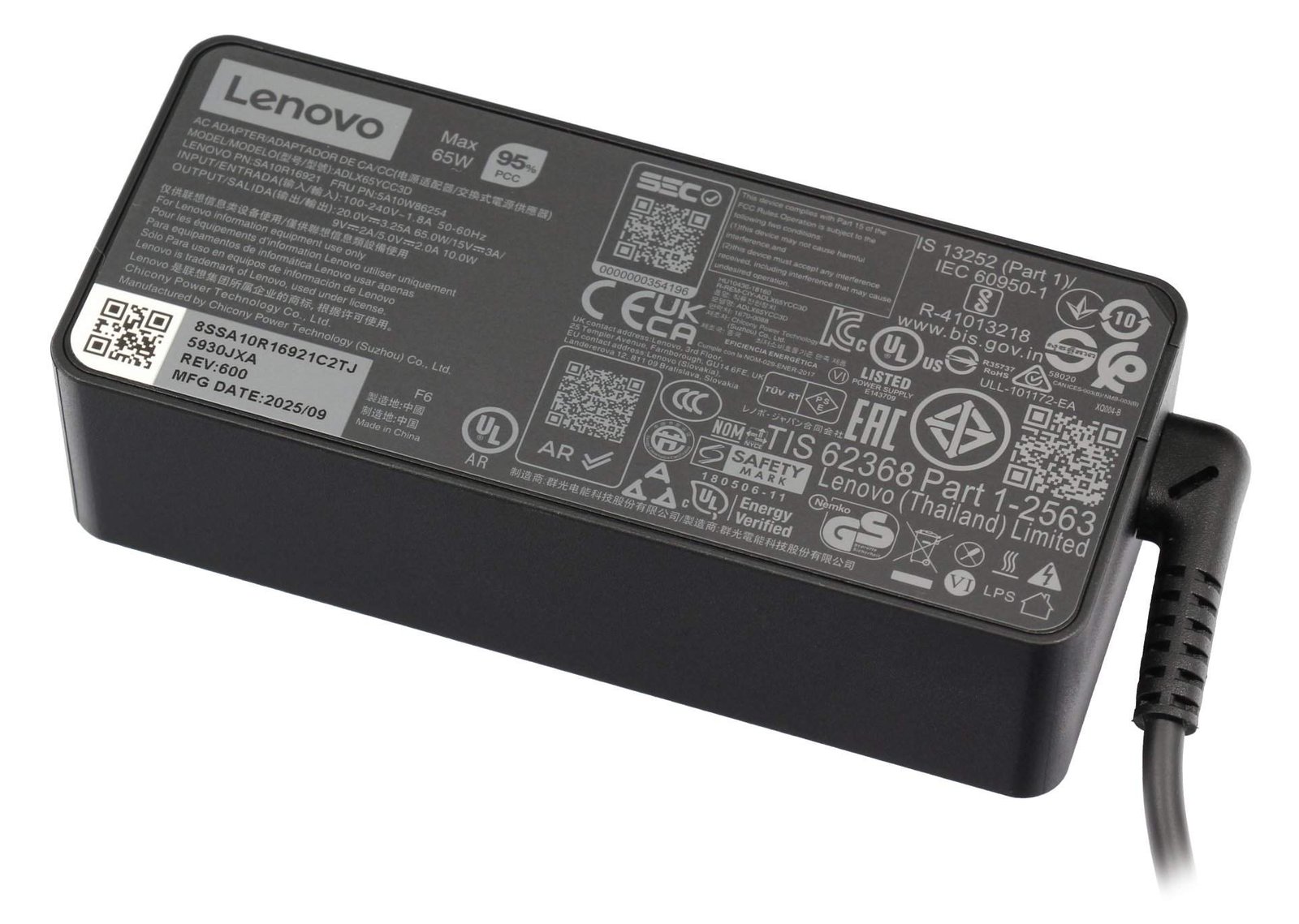 Lenovo PD 65W 20/15/9/5V 2P JP DEL