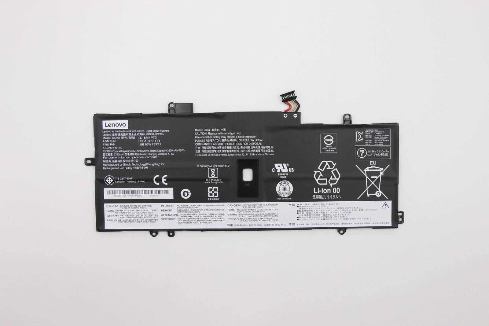 Lenovo Simplo L18M4P72 - Laptop-Batterie - Lithium-Ionen von LumaTech