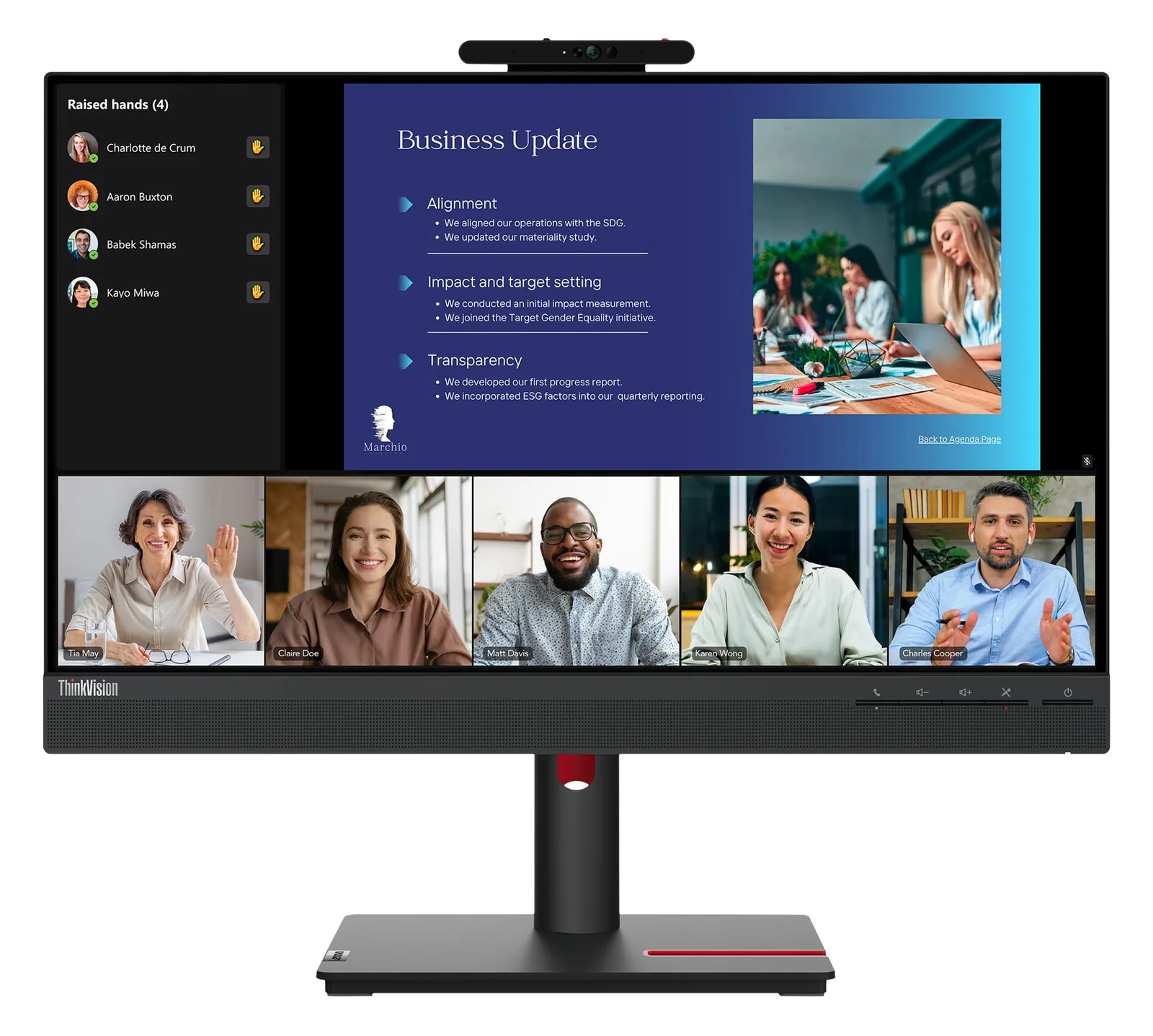 Lenovo ThinkVision T24v-30 - LED-Monitor - 61 cm (24), Ansicht 3