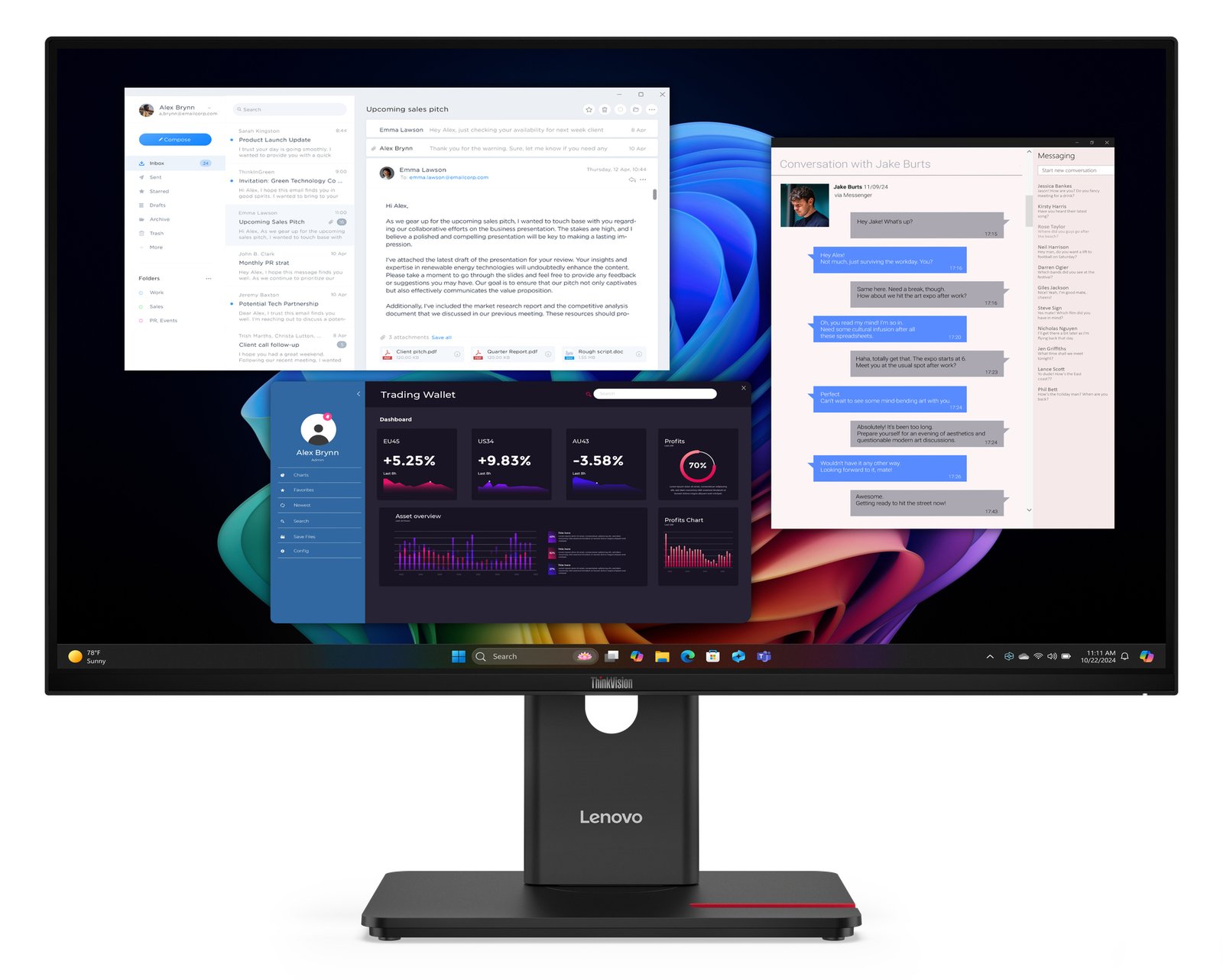 Lenovo ThinkVision T27UD-40 - LED-Monitor - 68.6 cm (27)