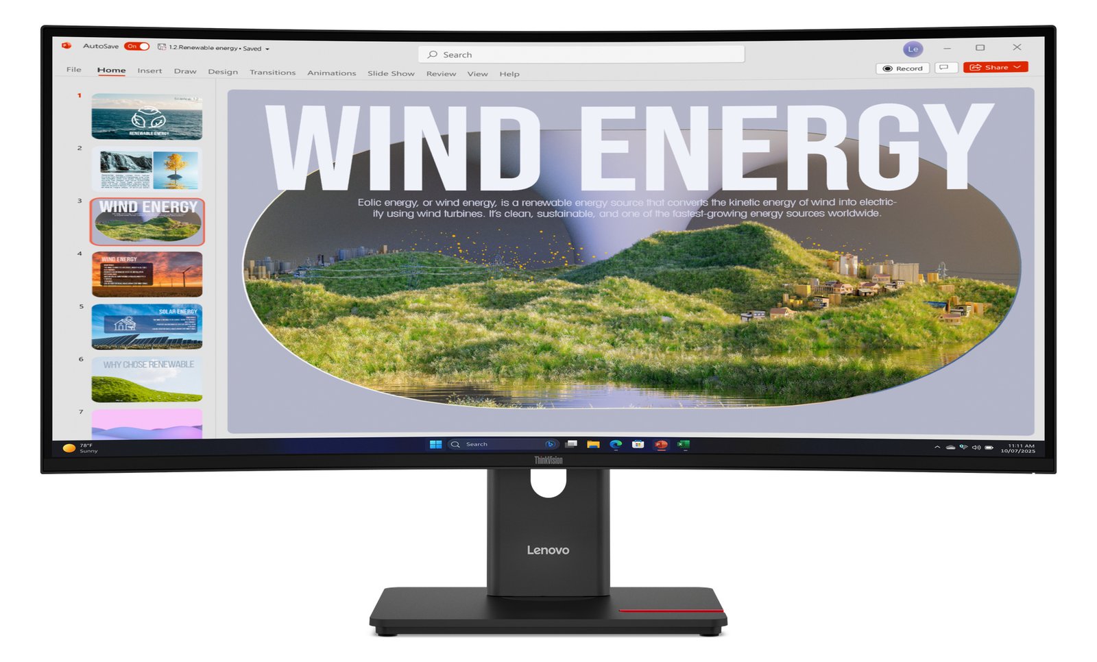 Lenovo ThinkVision T34WD-40 - LED-Monitor - gebogen - 86.4 cm (34)