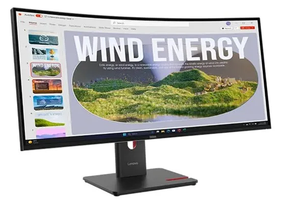 Lenovo ThinkVision T34WD-40 - LED-Monitor - gebogen - 86.4 cm (34), Ansicht 2