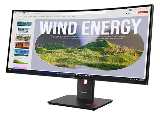 Lenovo ThinkVision T34WD-40 - LED-Monitor - gebogen - 86.4 cm (34), Ansicht 5