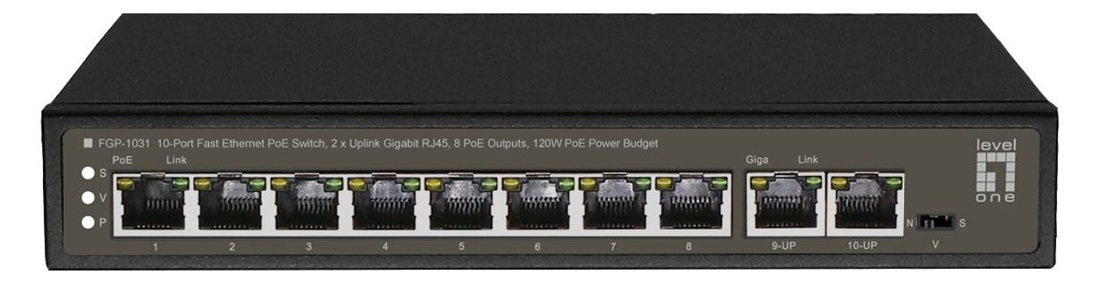 LevelOne FGP-1031 - Unmanaged - Gigabit Ethernet (10/100/1000) - Vollduplex - Power over Ethernet (PoE)