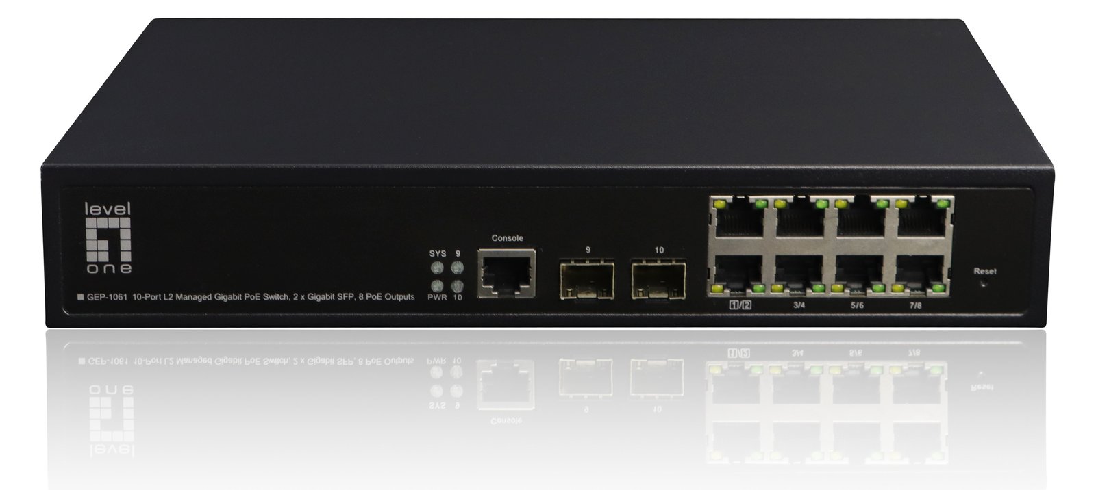 LevelOne GEP-1061 - Switch - managed - 8 x 10/100/1000 (PoE+)