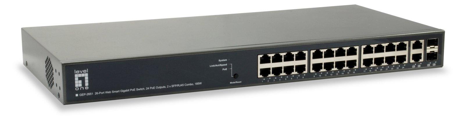 LevelOne GEP-2651 - Switch - Smart - 24 x 10/100/1000 (PoE+)