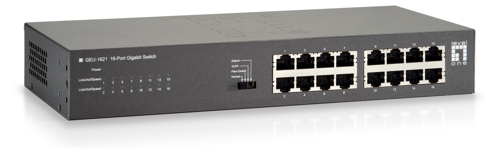 LevelOne GEU-1621 - Switch - unmanaged - 16 x 10/100/1000