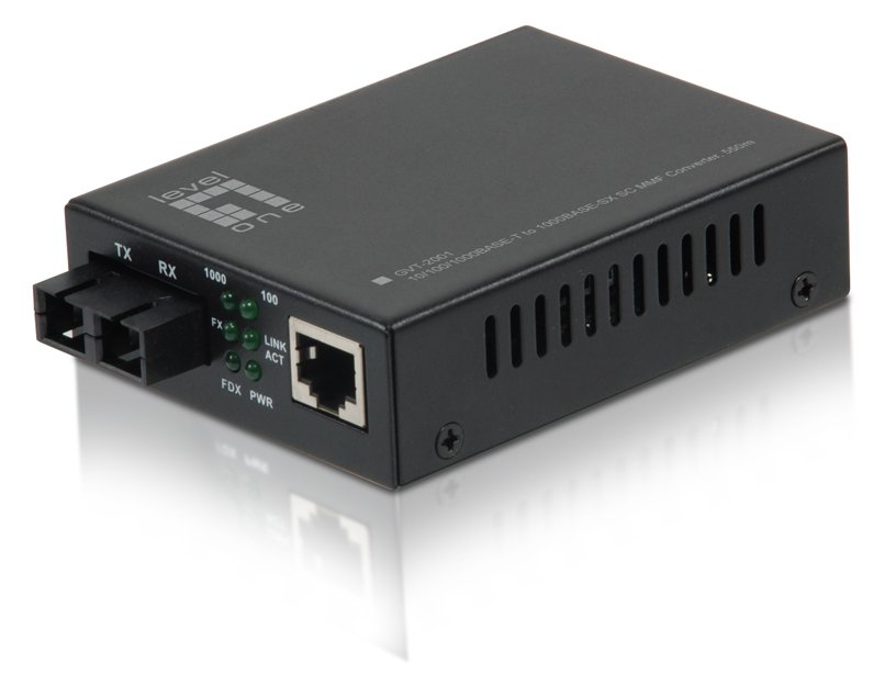 LevelOne GVT-2001 - Medienkonverter - GigE - 10Base-T, 1000Base-SX, 100Base-TX, 1000Base-T