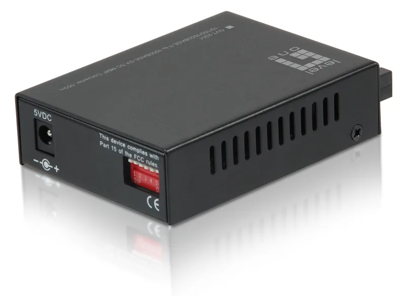 LevelOne GVT-2001 - Medienkonverter - GigE - 10Base-T, 1000Base-SX, 100Base-TX, 1000Base-T, Ansicht 3