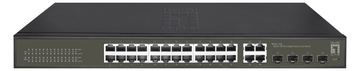 LevelOne Hilbert 28-Port Gigabit Smart Lite Switch - 24 x Gigabit RJ45 - 4 x Gigabit SFP/RJ45 Combo - Managed - L2 von LumaTech