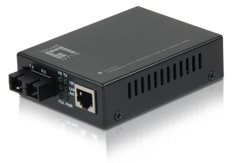 LevelOne Konverter FVT-2201 10/100TX>100FX SC SMF