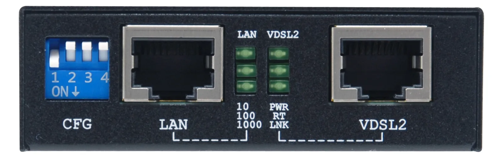 LevelOne Konverter VDS-2201 GbE< VDSL2 schwarz - Converter - Glasfaser (LWL), Ansicht 4