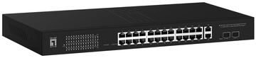 LevelOne Switch 24x GE GEP-2841 2xGSFP 19 370W 24xPoE+ - Switch - Kupferdraht von LumaTech