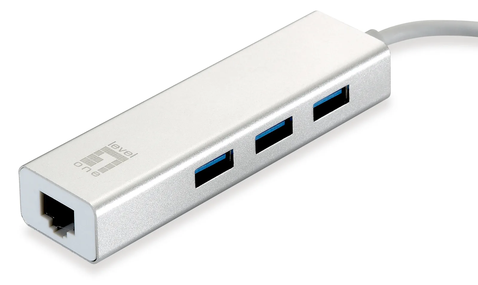 LevelOne USB-0503 - Hub - 3 x SuperSpeed USB 3.0 + 1 x 10/100/1000, Ansicht 2