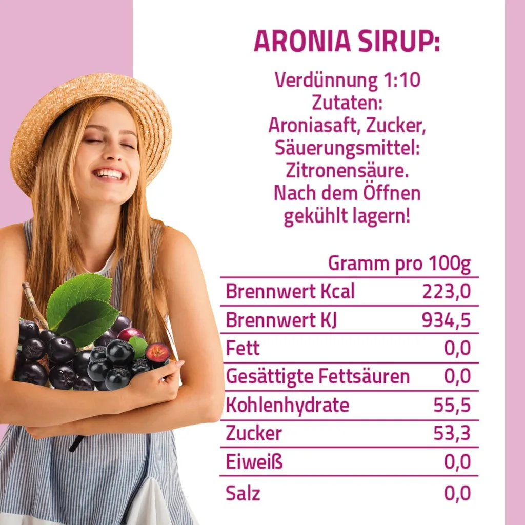 Aronia-Sirup 500 ml, Ansicht 4