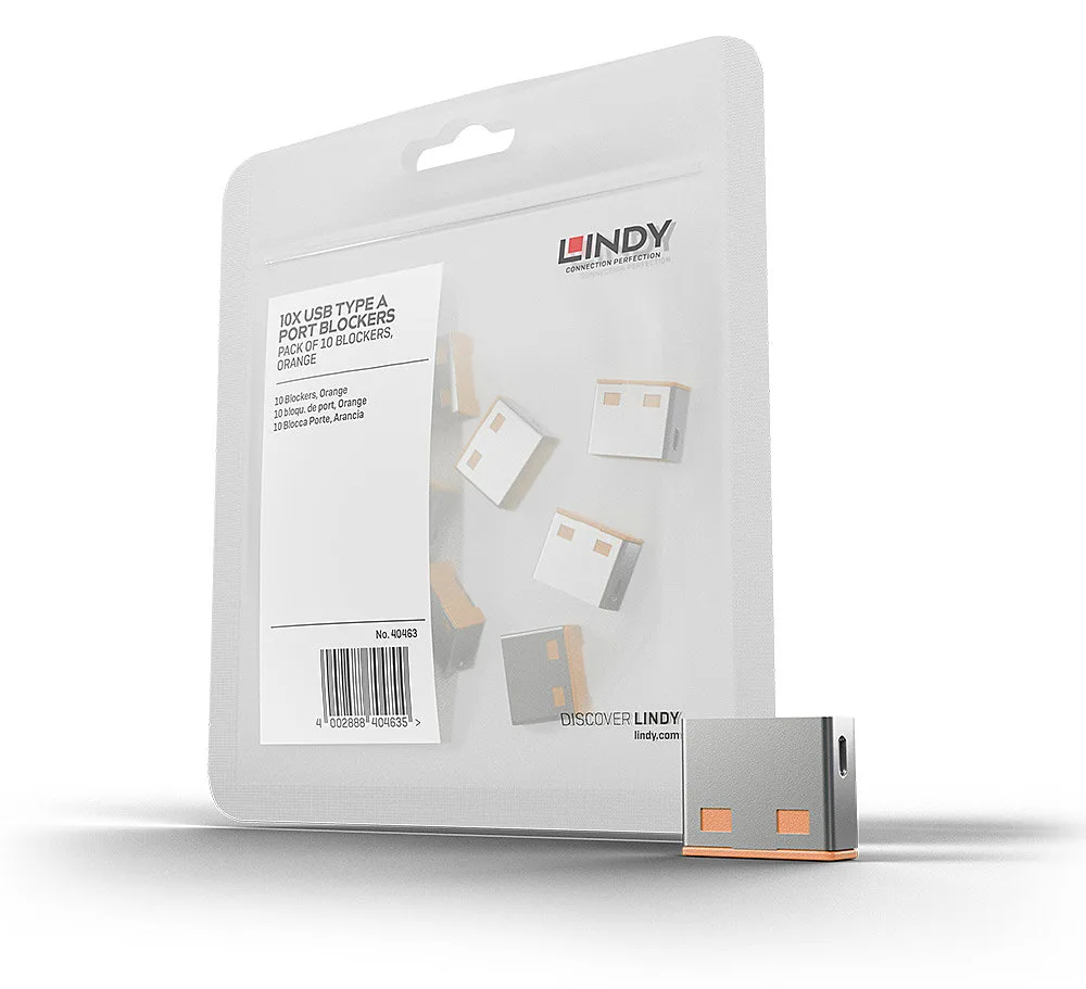 Lindy USB Port Blocker - USB-Portblocker - orange (Packung mit 10), Ansicht 5