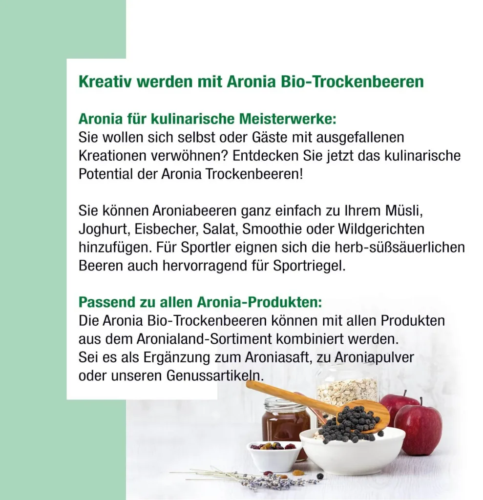 Bio Aronia Trockenbeeren  200g — Bild 12