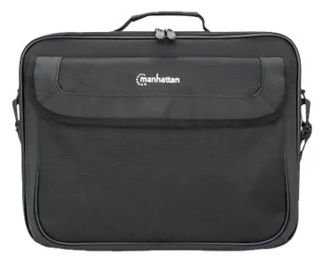 Manhattan Cambridge Laptop Bag 15.6, Clamshell Design, Black, LOW COST, Accessories Pocket, Ansicht 2